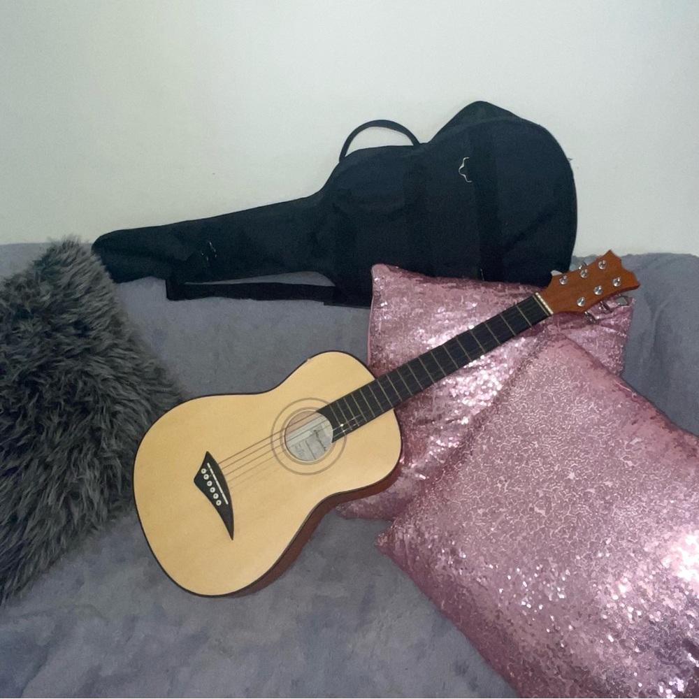 Acoustic Guitar with Black Case